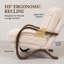 Chaise d'appoint moelleuse de style Mid-Century moderne avec structure en métal courbé bronze brossé, ensemble de 1