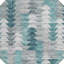 Tapis rond bleu foncé 8 po
