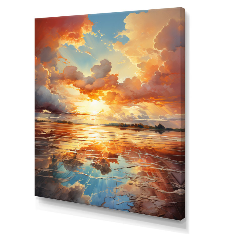 «Clouds Coastal Horizons V», reproduction sur toile, H 32 po x l 16 po x P 1 po, Toile tendue