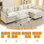 Canapé modulaire rembourré en chenille avec repose-pieds Chenille-963855012-951227956