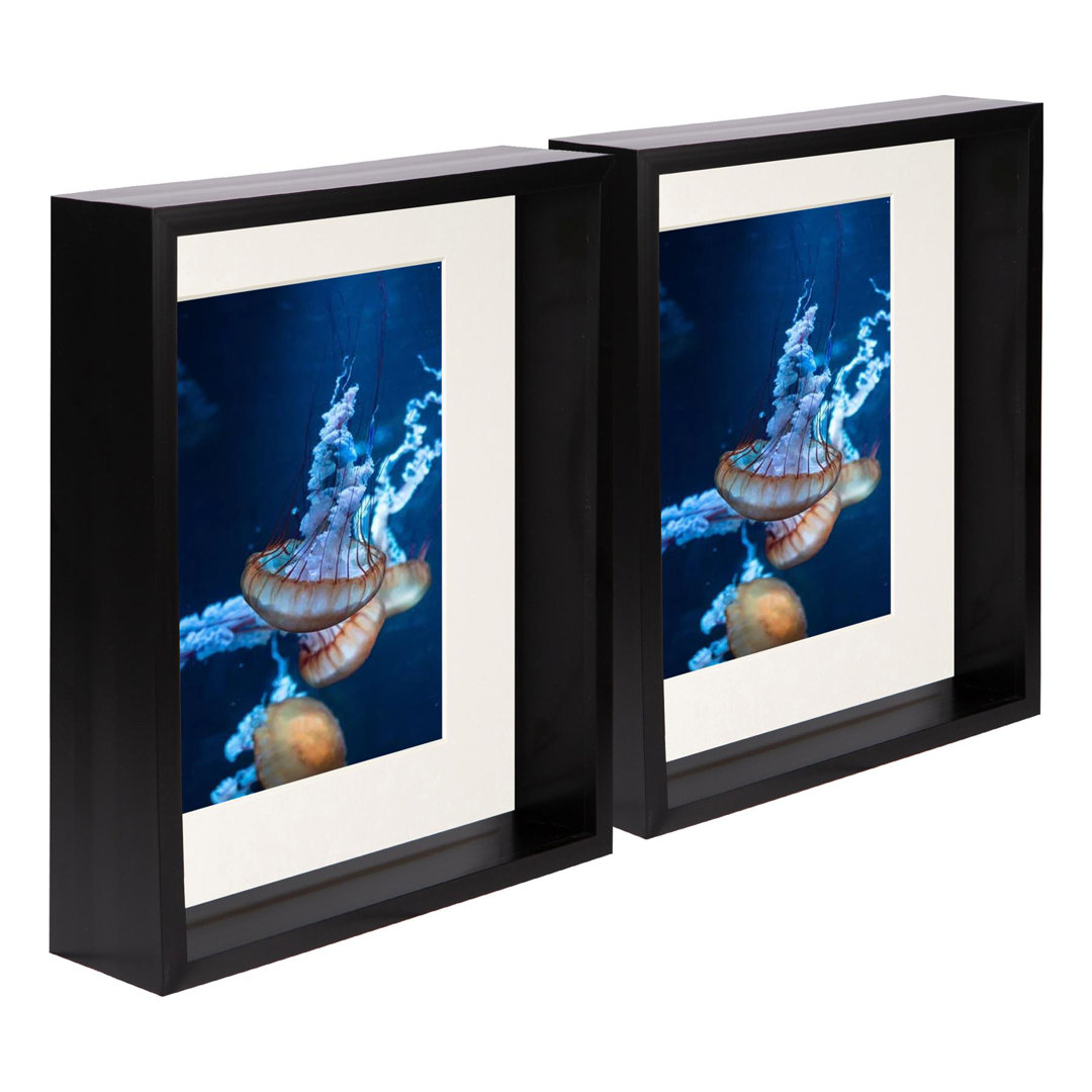 Nicola Spring - 8" x 10" 3D Deep Box Photo Frames - 5" x 7" Mount