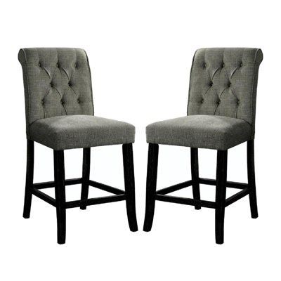 Set Of 2 Fabric Upholstered Dining Chairs