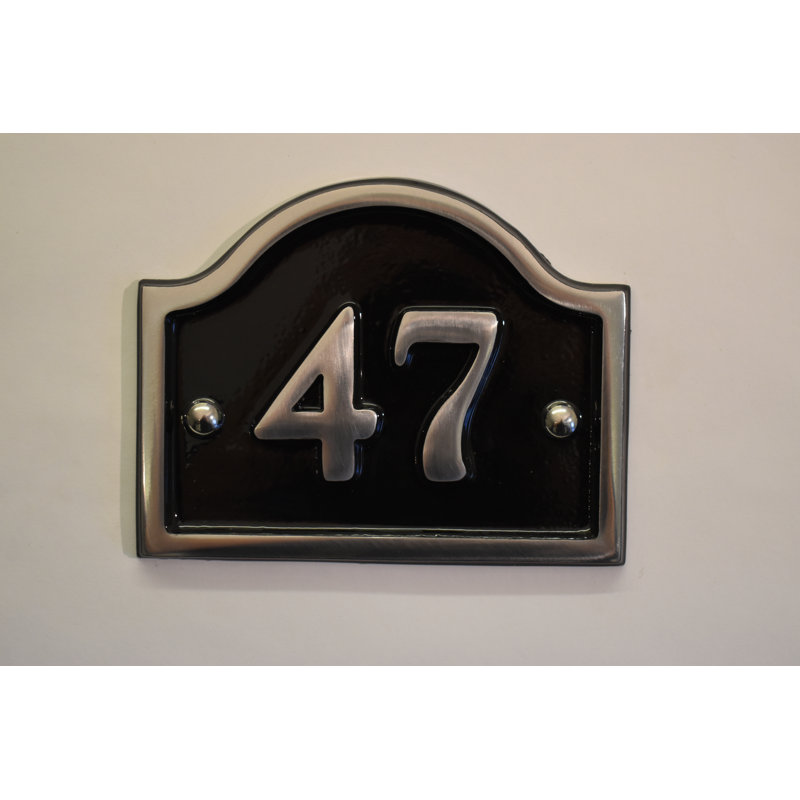 Jaclynn 11.5cm H Reflective Metal House Number, 47