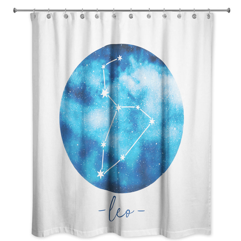 Dulin Leo Zodiac Constellation Shower Curtain