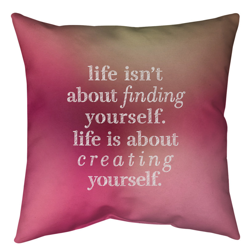 Coussin intérieur / extérieur Créant vous-même, Lueur rose, 20 po x 20 po