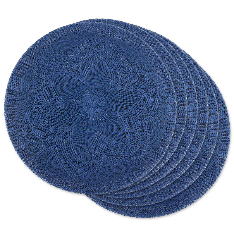 Ensemble de napperons 6 pièces Peasely, Bleu français