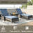 Blue76" Outdoor Chaise Lounge Cushion Set of 2, Foldable Patio Recliner Chair Pad with Water-Resistant Polyester Fabric and Anti-Slip Ties for Garden, Poolside, Porch-437446649