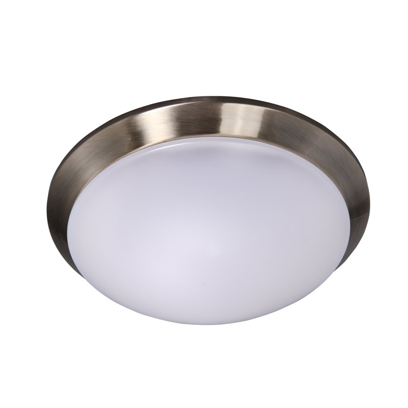 Solley Acrylic LED Flush Mount, Brushed Nickel, 4.72" H x 16" W x 16" D, 20W/4000K