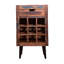 Solid Wood Wine Bottle Rack Brown