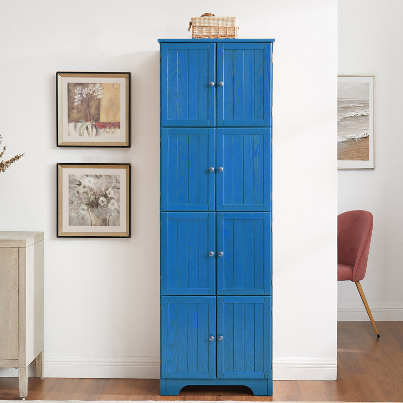 24'' Wide 4 Storage Cabinet, Blue