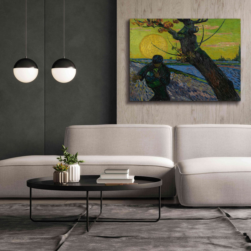 'The Sower' by Vincent Van Gogh, Giclee Canvas Wall Art, 40" H x 54" W x 1.5" D