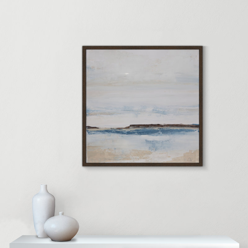 «Walk with Me» par Casa Fine Arts, H 27,5 po x l 27,5 po x P 0,75 po, Cadre photo noyer