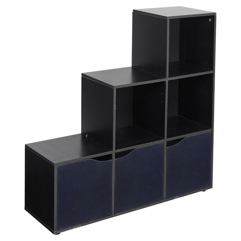 Jackeline 89 cm W Cube Bookcase, 90.5cm H x 89cm W x 29cm D, Black