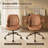 Viola Ergonomic Suede Task Chair with Padded Arms-752429790