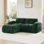 Canapé avec design capitonné et repose-pieds mobile-859605762
