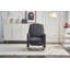 Chaise berçante en coton et lin avec repose-pieds réglable-93807018