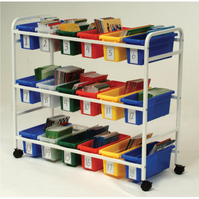 18 Compartment Aluminum Teaching Cart