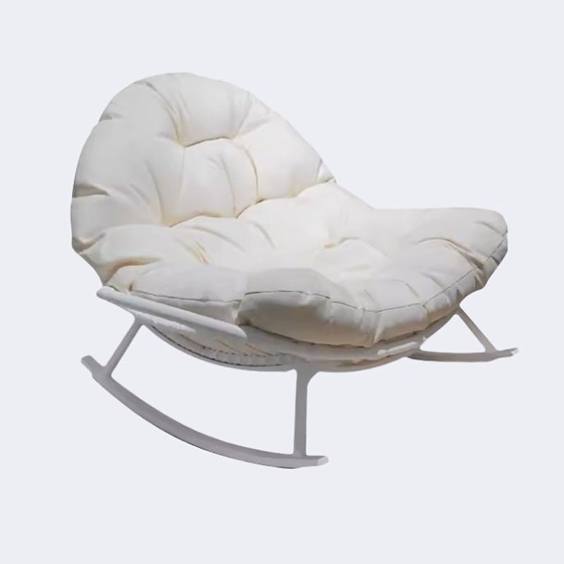 Chaise berçante en métal Shell