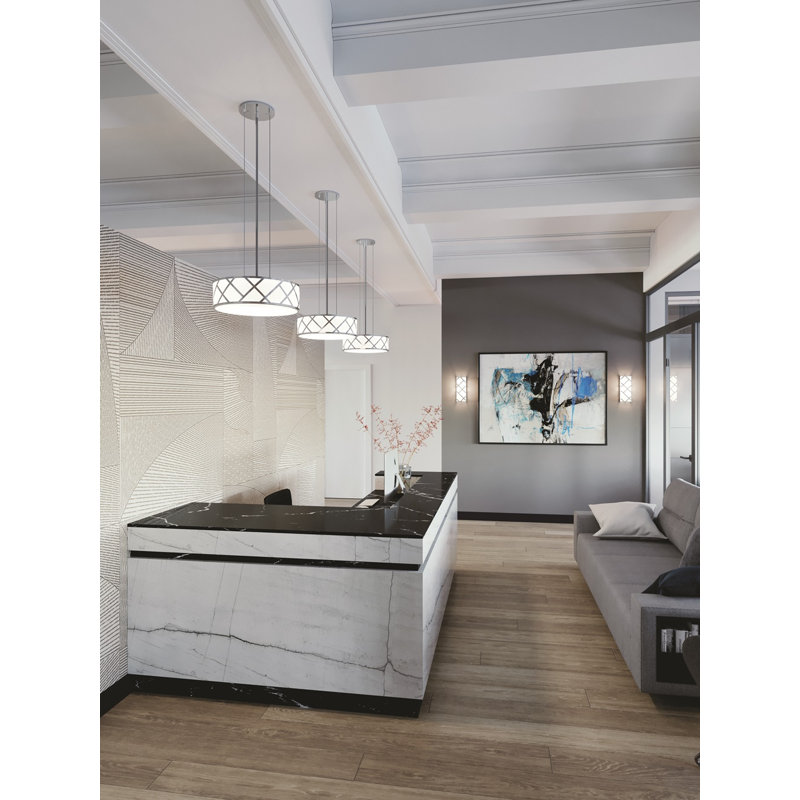 Luminaire suspendu à tambour simple 2 lumières Jotunheim
