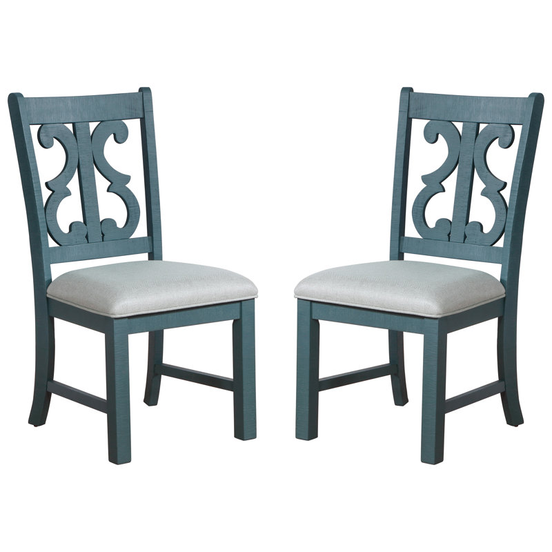 Chaise d'appoint Bella Queen Anne, Bleu antique