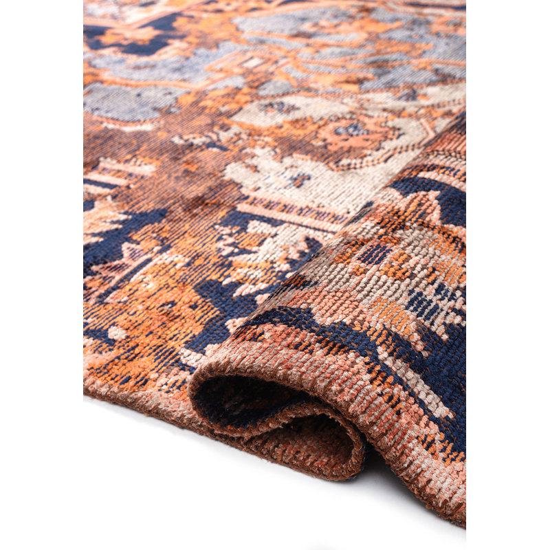 Amadi Rectangle Oriental Cotton and Viscose Indoor / Outdoor Area Rug, Rectangle 7'10" x 11'2"