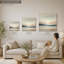 «Tranquil Glow: Abstract Sunset Landscape», reproduction sur toile-1150637327