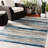 Abstract Blue/Beige/Gray Area Rug-1535191560