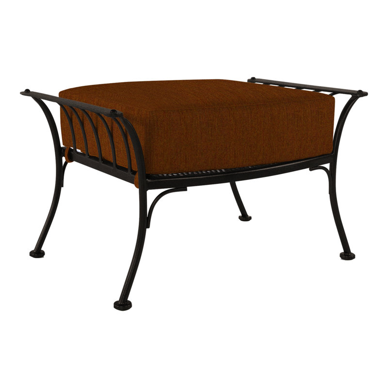 Monterra Rectangle Outdoor Ottoman Patio Ottoman, Kindle Silk, Carbon Black