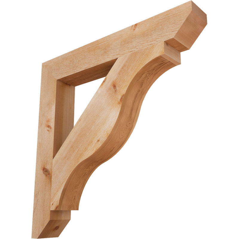 H 6 po x P 6 po Support en bois / corbeau, H 42 po x l 6 po x P 42 po, Cèdre rouge