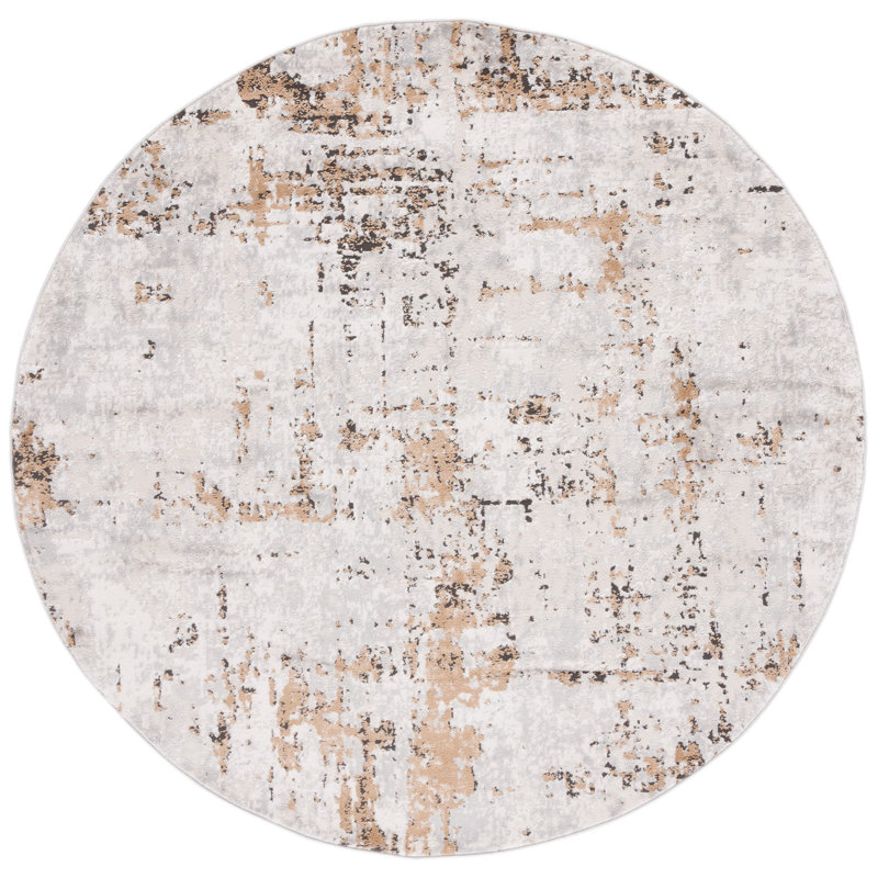 Tapis abstrait Broadway Performance, Rond 6 pi 7 po