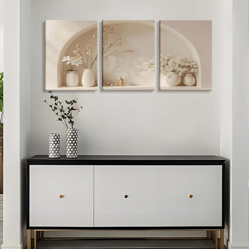 3 Piece Wrapped Canvas Print, 60cm H x 40cm W
