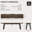 Banc d'entrée en bois massif 2 pièces, banc de chaussures pour l'intérieur-2037101156
