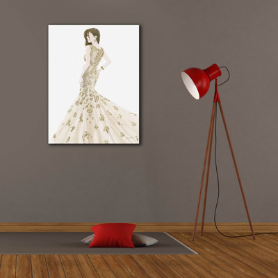 Toile épique «Beautiful Lady 1 Neutral» par James Wiens, 26 po x 34 po