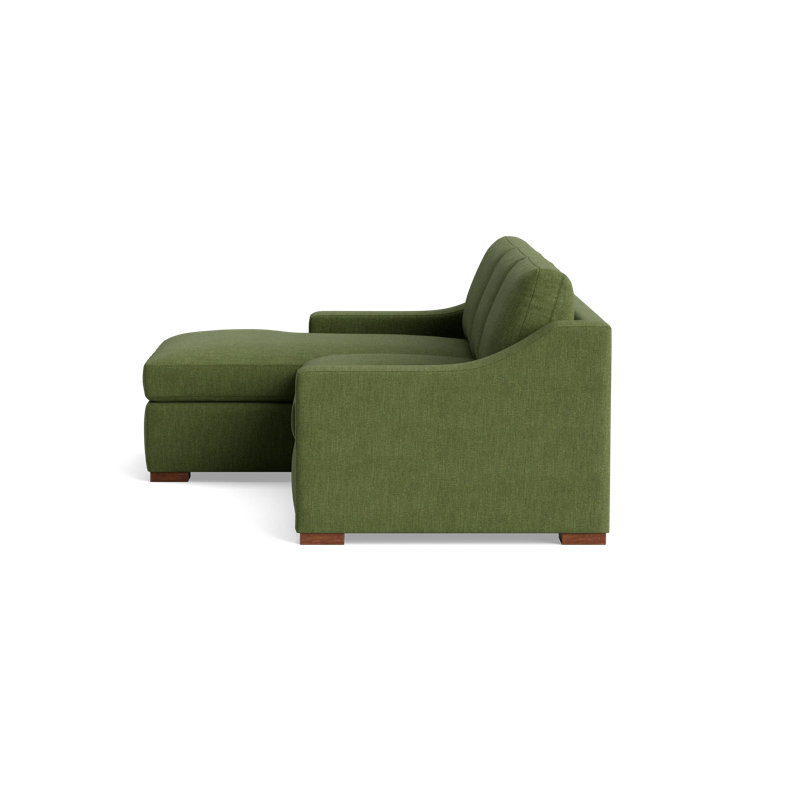 Lucca Sectional, Left Hand Facing, Performance Weave - Basil