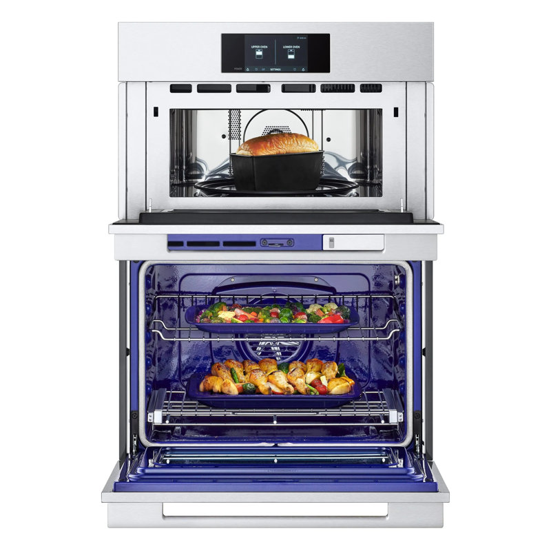 30" Matte Black Smart Combination Wall Oven