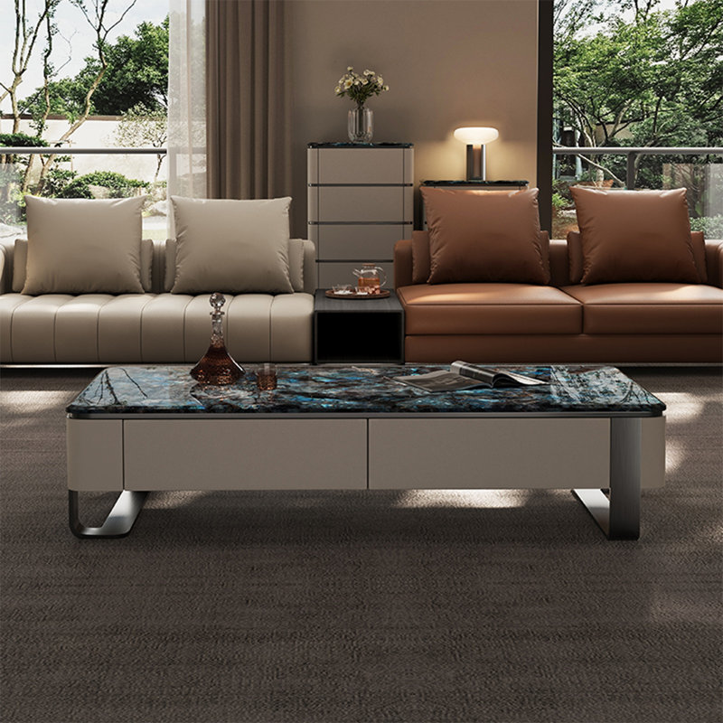 Table basse Luxury-lite rectangulaire en marbre