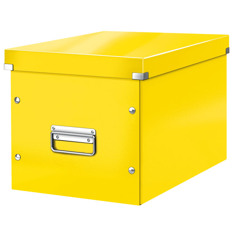 Leitz Decorative Bin, 32cm H x 31cm W x 36cm D, Yellow