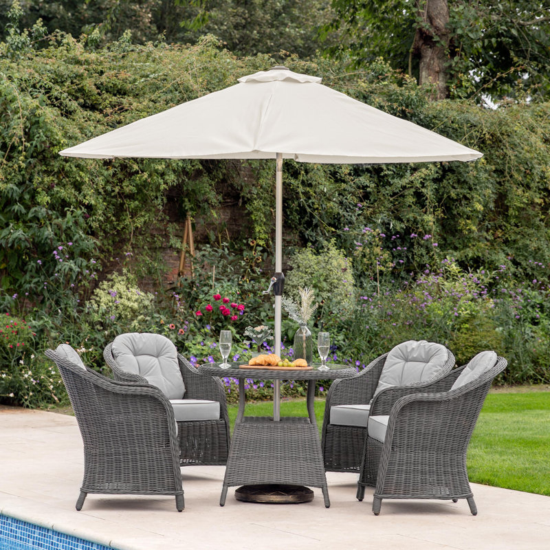 Anlaug 296cm X 200cm Rectangular Parasol, Cream