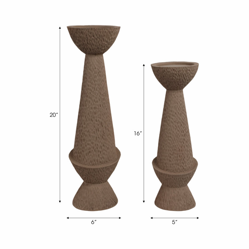 Set Of 2 16/20" Herstal Candle Holders
