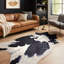 Tapis noir/argent tissé à la machine Duran-21683968