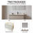 31.5" Floating Bathroom Vanity Set, Wall-Mounted Vanity Base, LED Mirror Storage Cabinet, Solid Surface On-Piece Sink Top