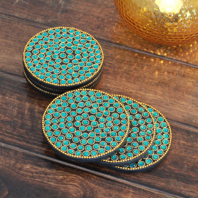 Resin Round 6 Piece Coaster Set