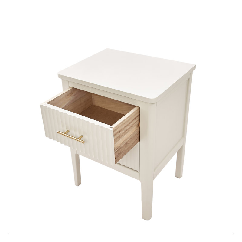Lafayette Ahren Solid + Manufactured Wood Nightstand, White