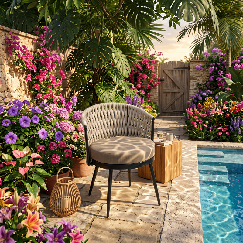 Christopher Knight Home 23" 23" W x 23.6" D x 29.1" H Metal and Rope Patio Dining Chairs (Set of 2)