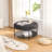 30.9 Upholstered Round Ottoman Coffee Table Foot Rest With Metal Legs-1398779582