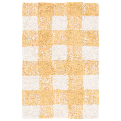 Briaroaks Hand Woven Recyclyed Cotton Pile Machine Washable Plaid Rug