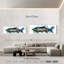 Ensemble de 3 poissons sur toile Tarpon-2045012160
