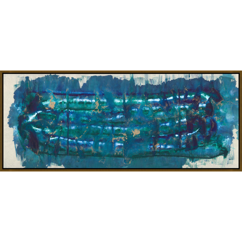Cartes bleues par Danielle Davis - peinture sur toile, Image au gel brossé