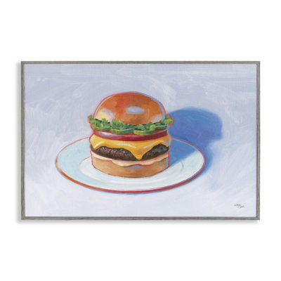Burger sur plaque, estampe numérique par Wild Apple
