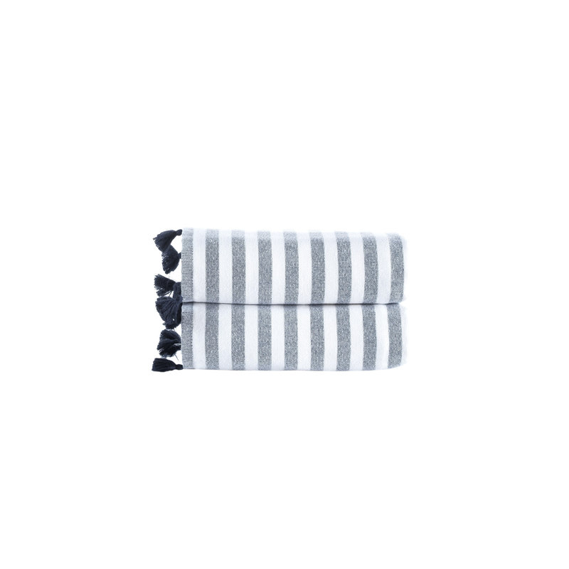 Turkish Cotton Lightweight Jacquard Hand Towel, Orange